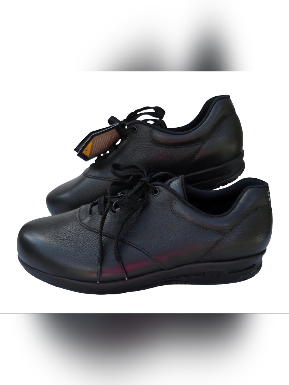 SAS Women's Liberty Black Shoe Leather Slip Resistant Sneaker 10WW NWT - Picture 7 of 16
